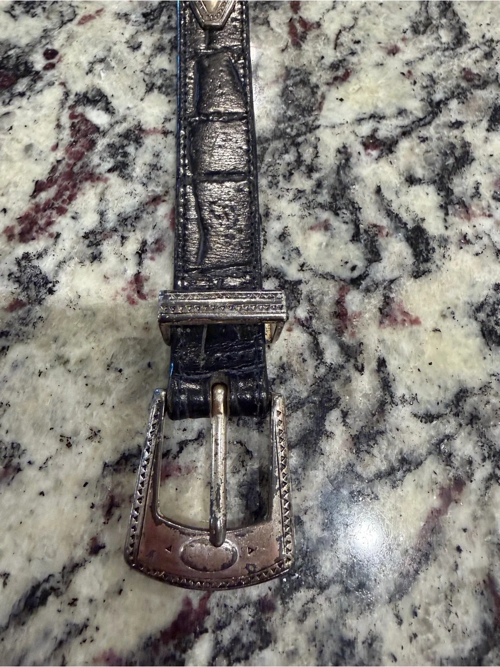 Brighton Black Leather Kids Belt with Silver Conchos